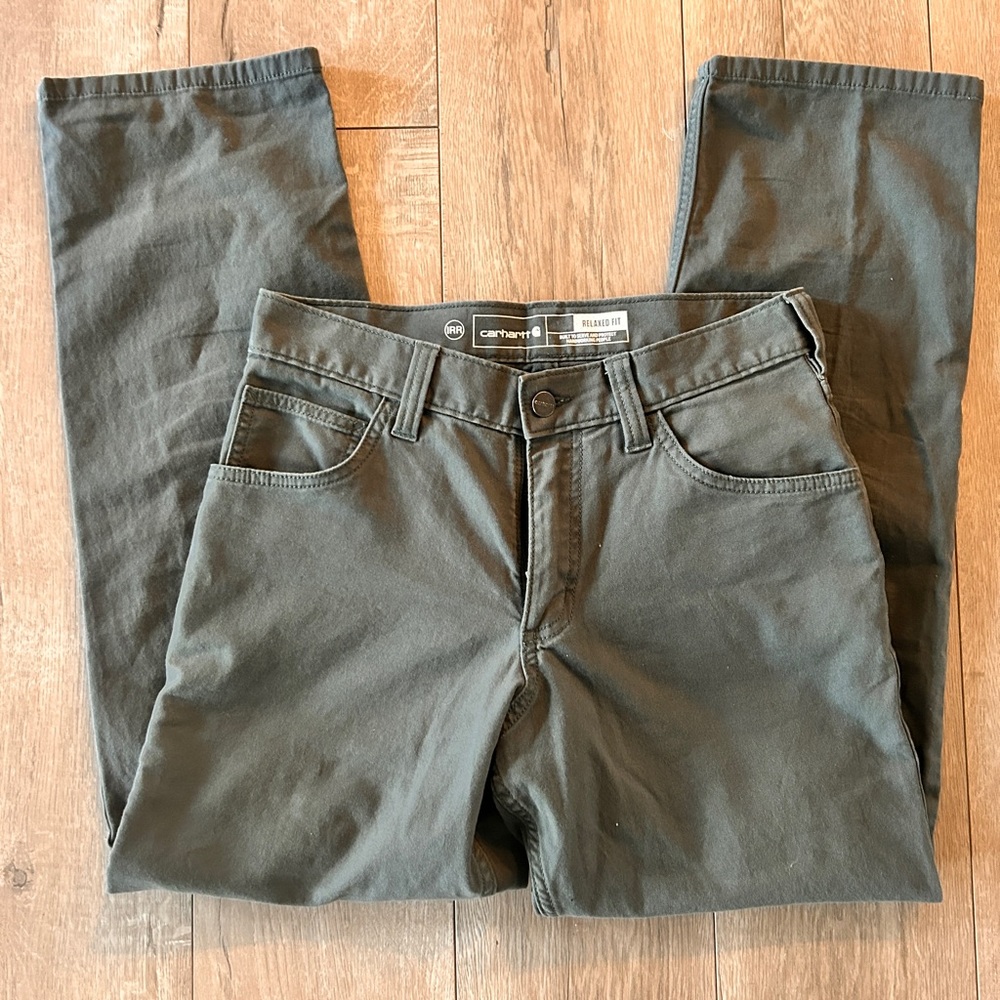 Carhartt Men's Dark Green Relaxed Jeans